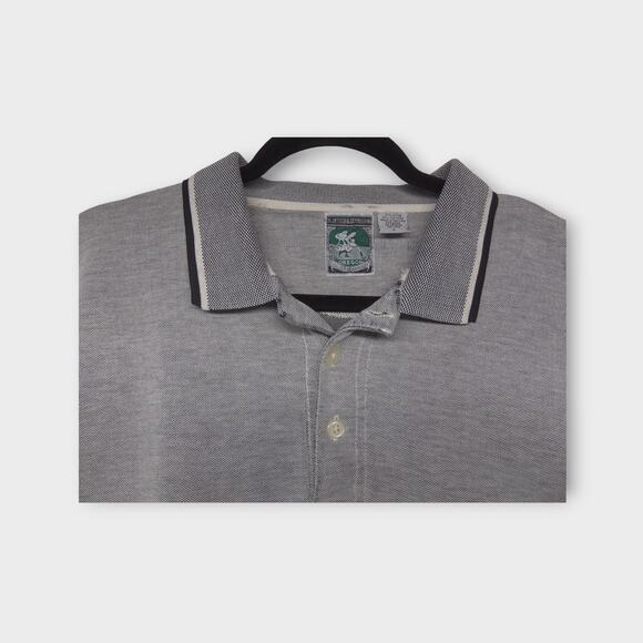 Mens McIntosh & Seymour Oregon Soccer Gear Rugby Black & White Polo Size Large - Picture 5 of 6